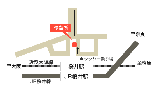 桜井駅の停留所場所